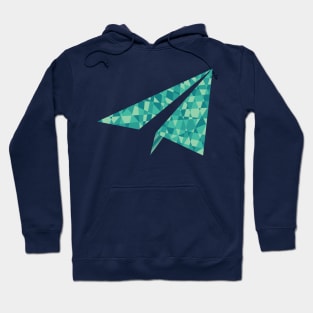 Geometric Minimal LowPoly Art Airplane Hoodie